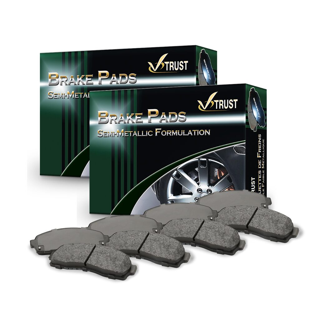 Semi-metallic brake pad set